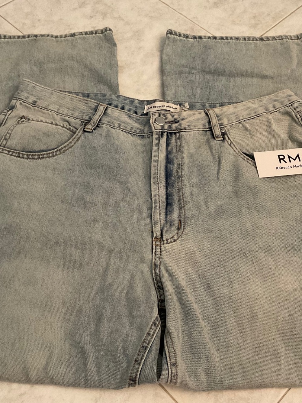 Rebecca Minkoff Light Wash Wide Leg Jeans size 14 *NWT*